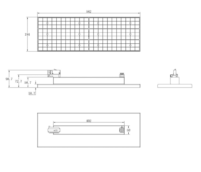 50W LED Track Panel lighting