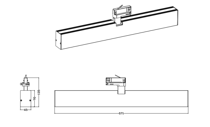 40W LED Linear Track Lighting - Powerstar