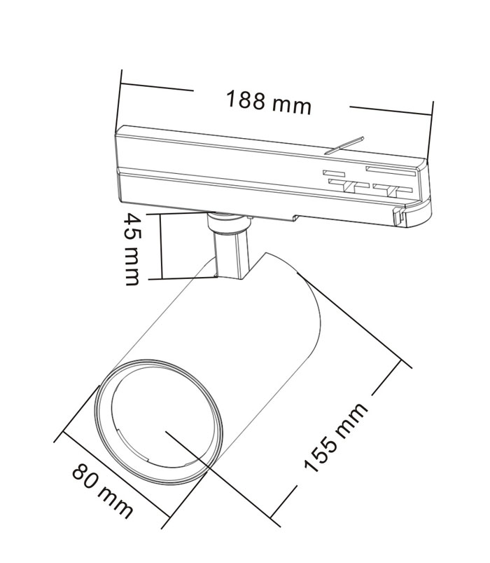 Integrated Driver LED Track Spot Light - Powerstar